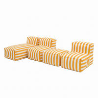 GARTENLOUNGE-SET SOFT SET 3 Gelb - Gelb, Textil - Muffo