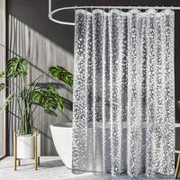 DUSCHVORHANG 180 x 180 cm transparent wasserdicht schimmelresistent für Dusche - Transparent, Kunststoff (180/180cm) - MCBOSON