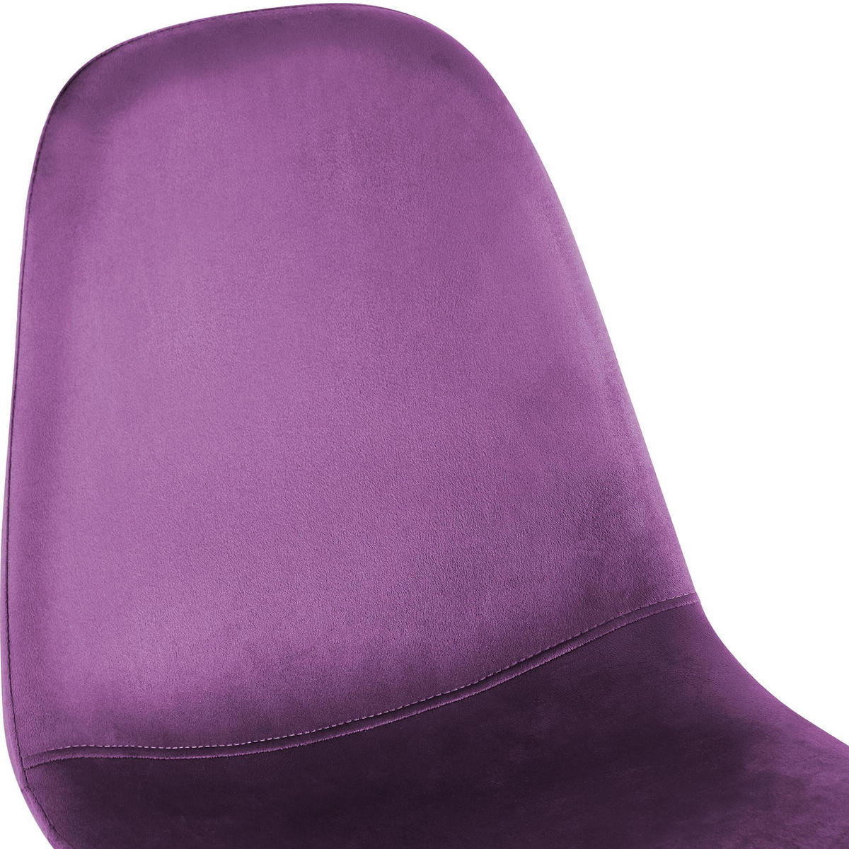 STUHL Samt Lila - Lila/Schwarz, Textil/Metall (44/88/51cm) - CLP