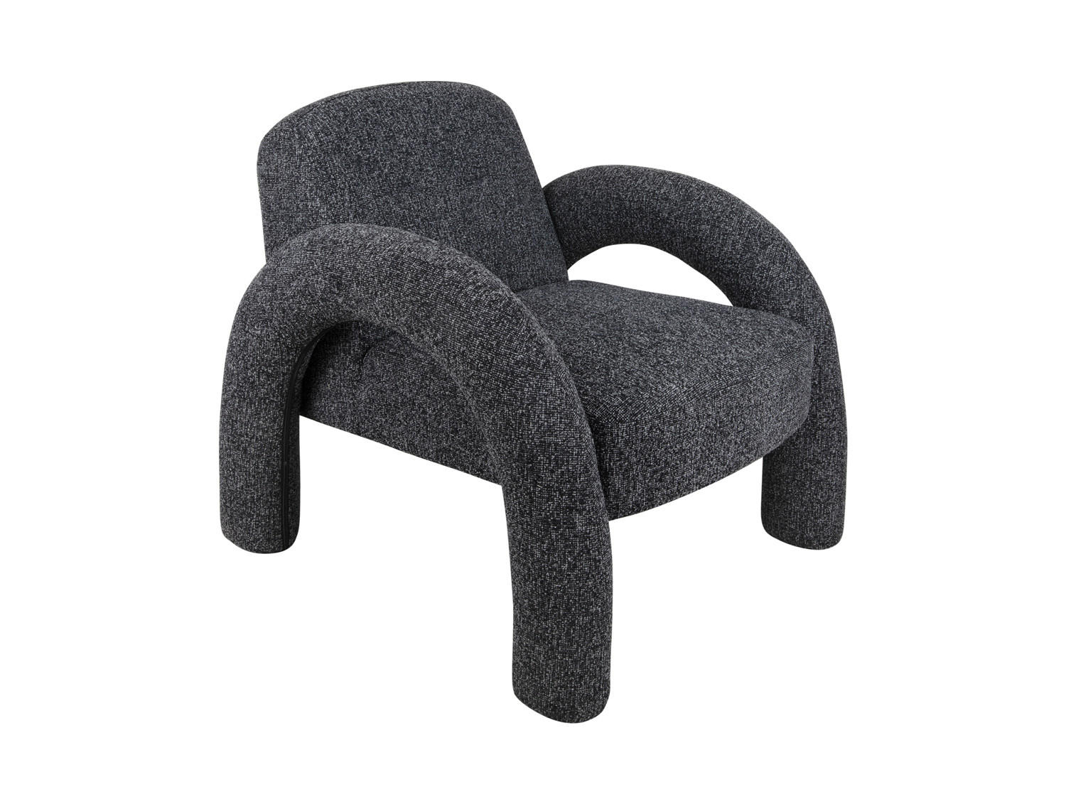 Leitmotiv Sessel Schwarz 74x74x88 cm