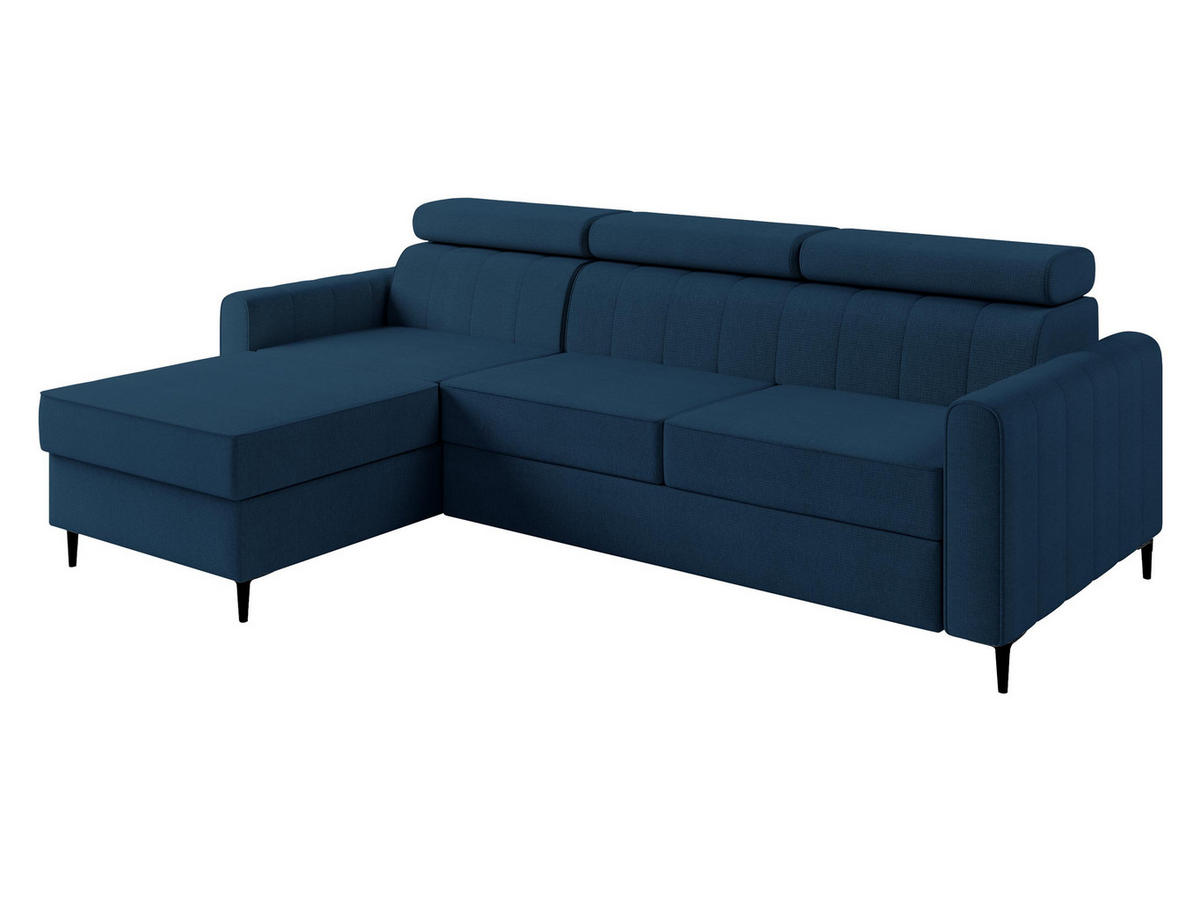 ECKSOFA Toronto III - Blau/Schwarz, Holz/Kunststoff (250/169cm) - MIRJAN24