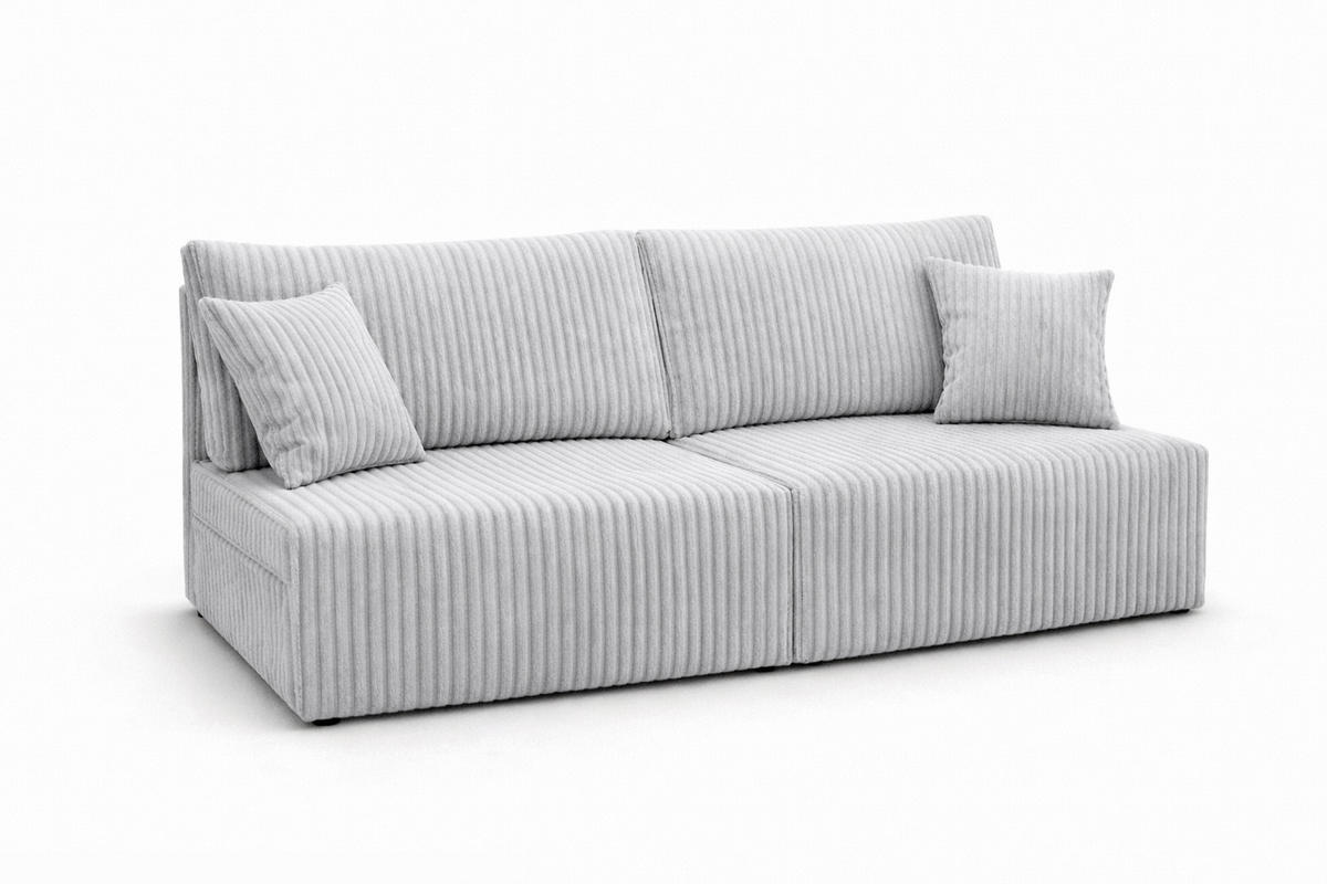 SOFA Mit Schlaffunktion Und Bettkasten, Cordstoff Tilia, Grau, BEST MINI - Grau, Holz (200/83/98cm) - Kaiser Möbel