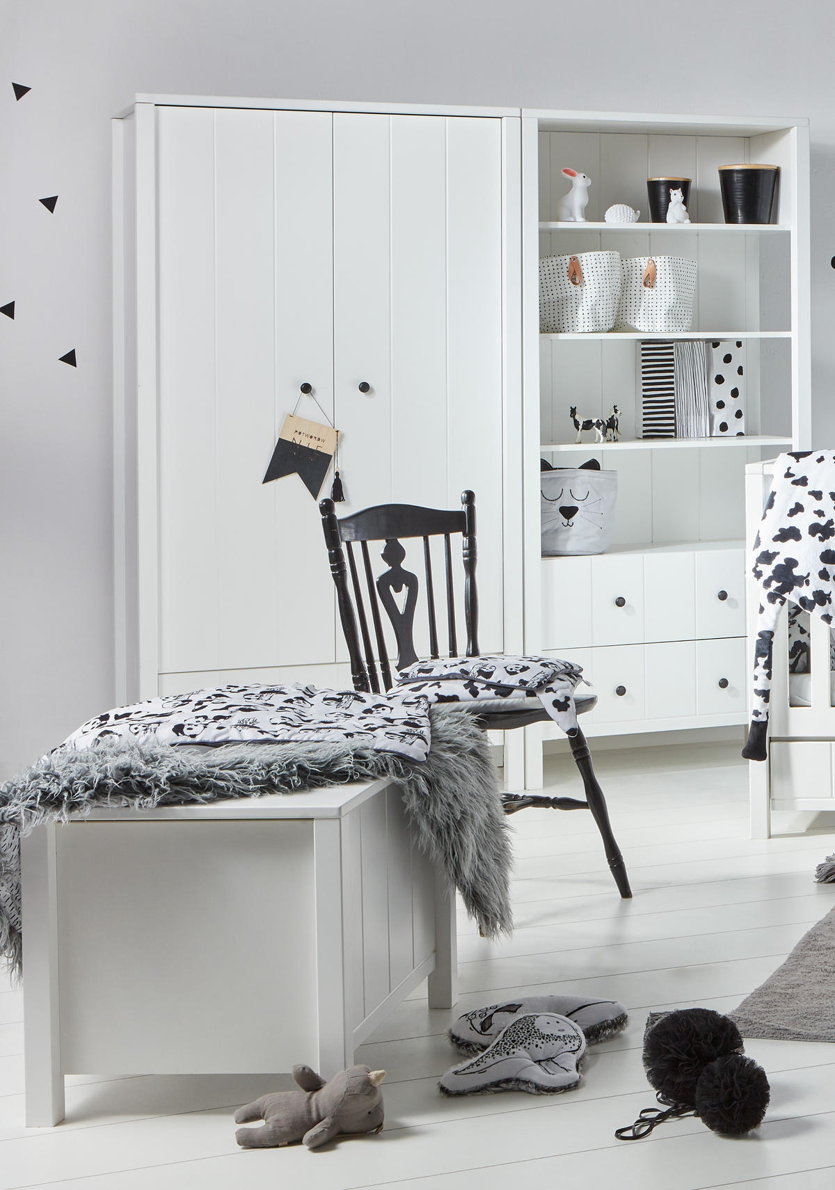 KINDERREGAL Allpin - Weiß, Holzwerkstoff (86.6/190/46cm) - RAUMHIRSCH FURNITURE