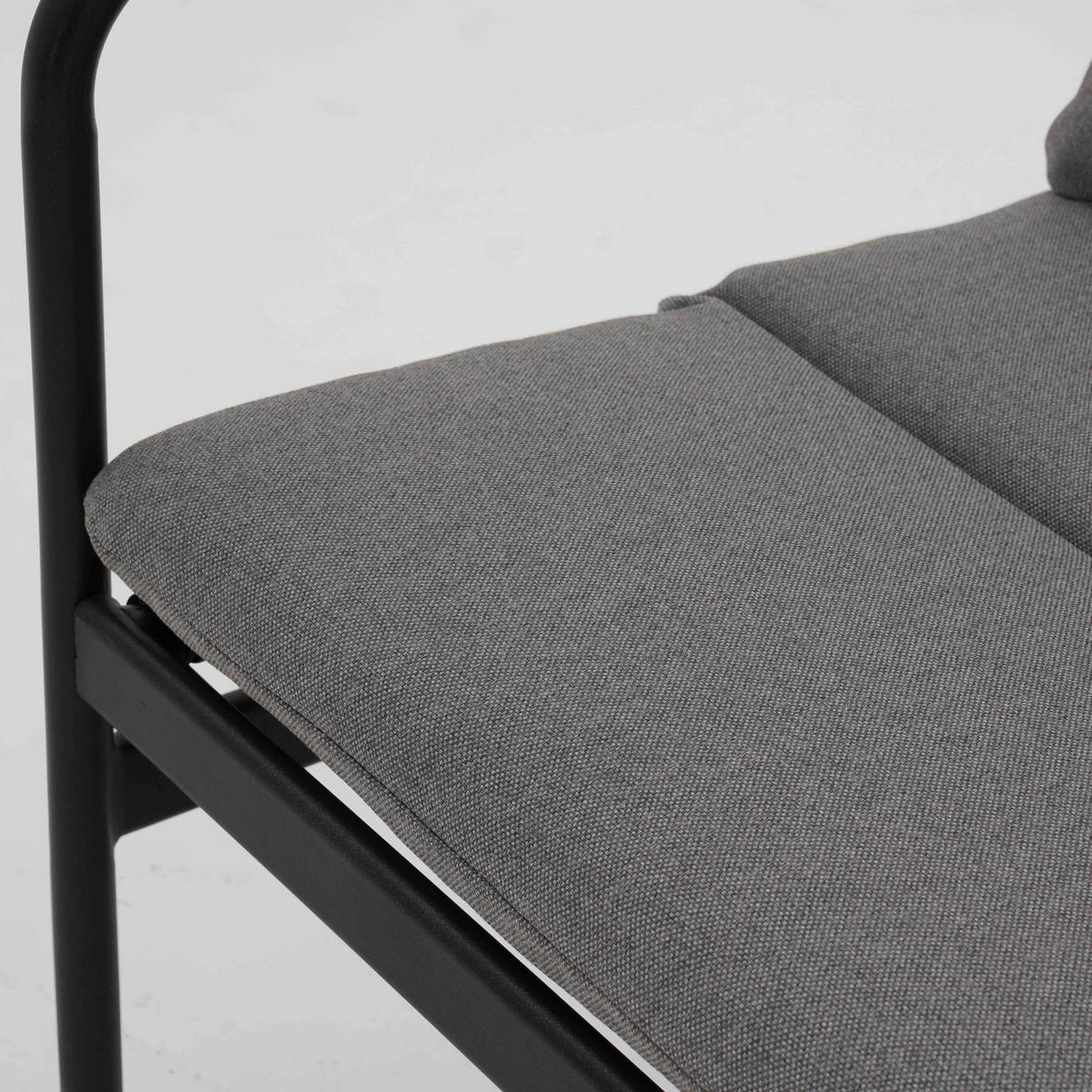 GARTENMÖBEL 4-Sitzer, Schwarz - Schwarz, Textil - Oviala