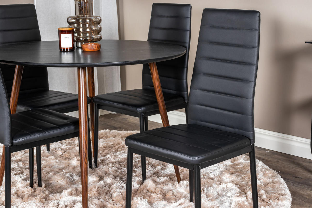 TISCHGRUPPE Schwarz - Schwarz, Holzwerkstoff (100/75/100cm) - ebuy24