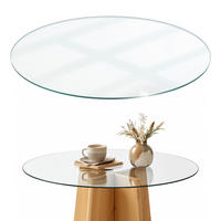 TISCHPLATTE Ø50 cm - Transparent, Glas (50/50/0.4cm) - Wallfluent