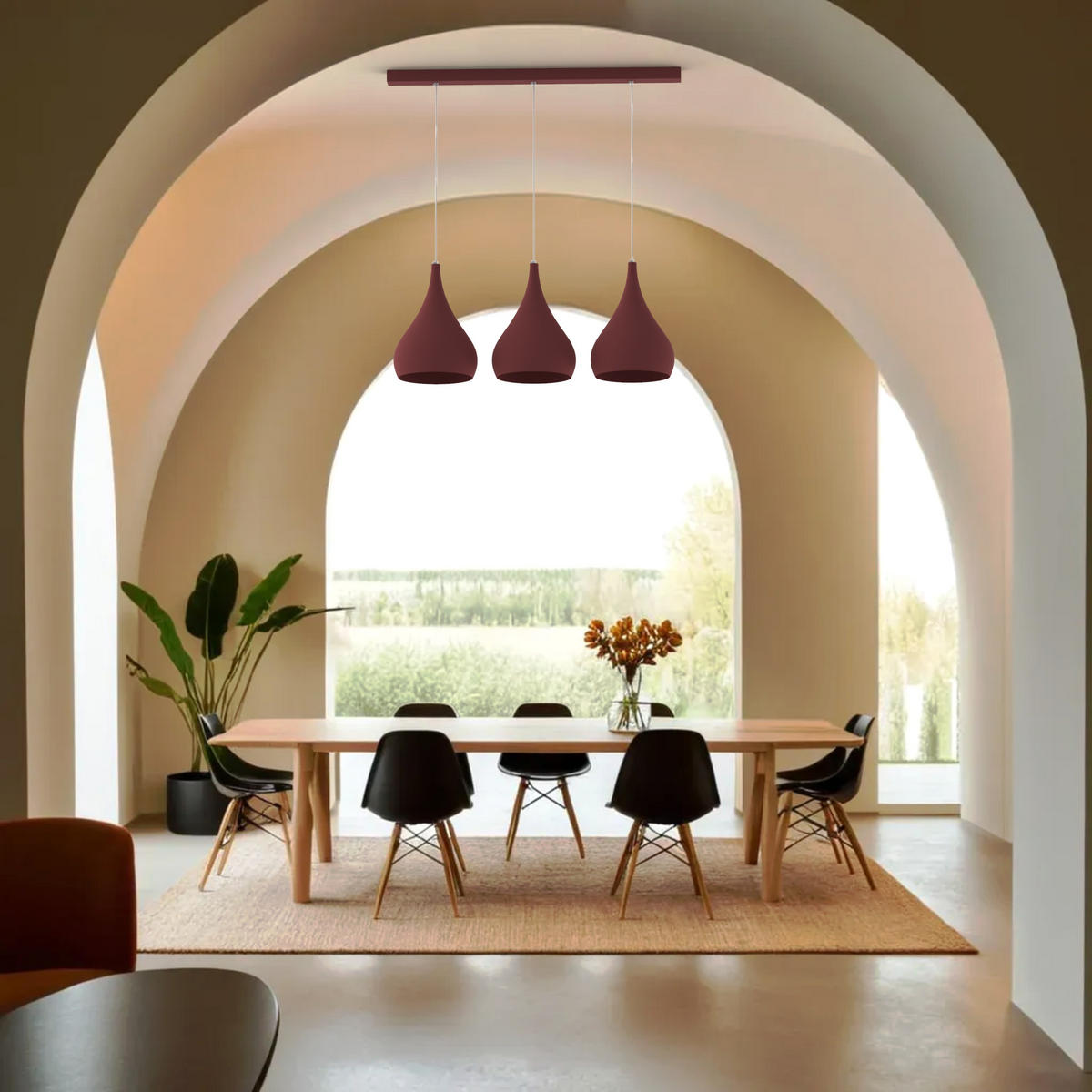 HÄNGELEUCHTE - Rot, Metall (55/25/55cm) - Lumicom