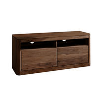 TV-BOARD Sheesham 130x40x58 rot-braun gebeizt TORONTO #119 - Dunkelbraun, Holz (130/58/40cm) - Massivmoebel24