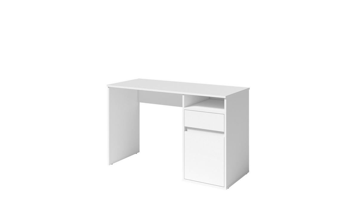 SCHREIBTISCH REGIS 120x53x75,5 cm Bürotisch Computertisch, Weiß - Weiß, Holzwerkstoff (53/120/75.5cm) - MASSENO