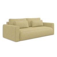 3-SITZER SOFA mit Schlaffunktion Strukturstoff Stoff Gelb - Currygelb/Gelb, Kunststoff/Textil (238/82/105cm) - Makamii