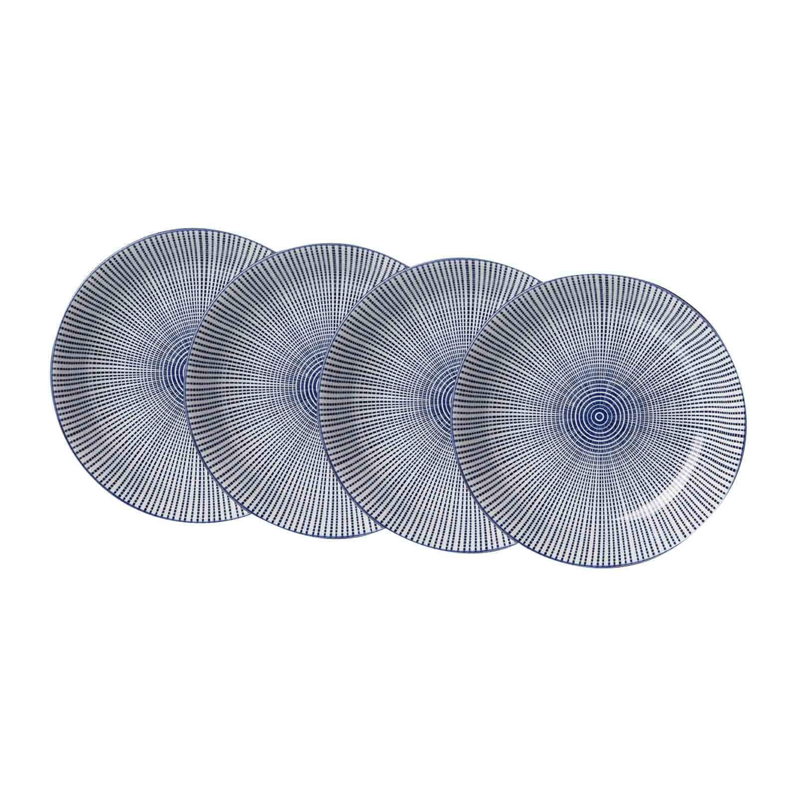 SUPPENTELLER Royal Makoto weiß-blau ø 20,5 cm 4er Set - Blau/Weiß, Keramik (20.5cm) - Ritzenhoff Breker