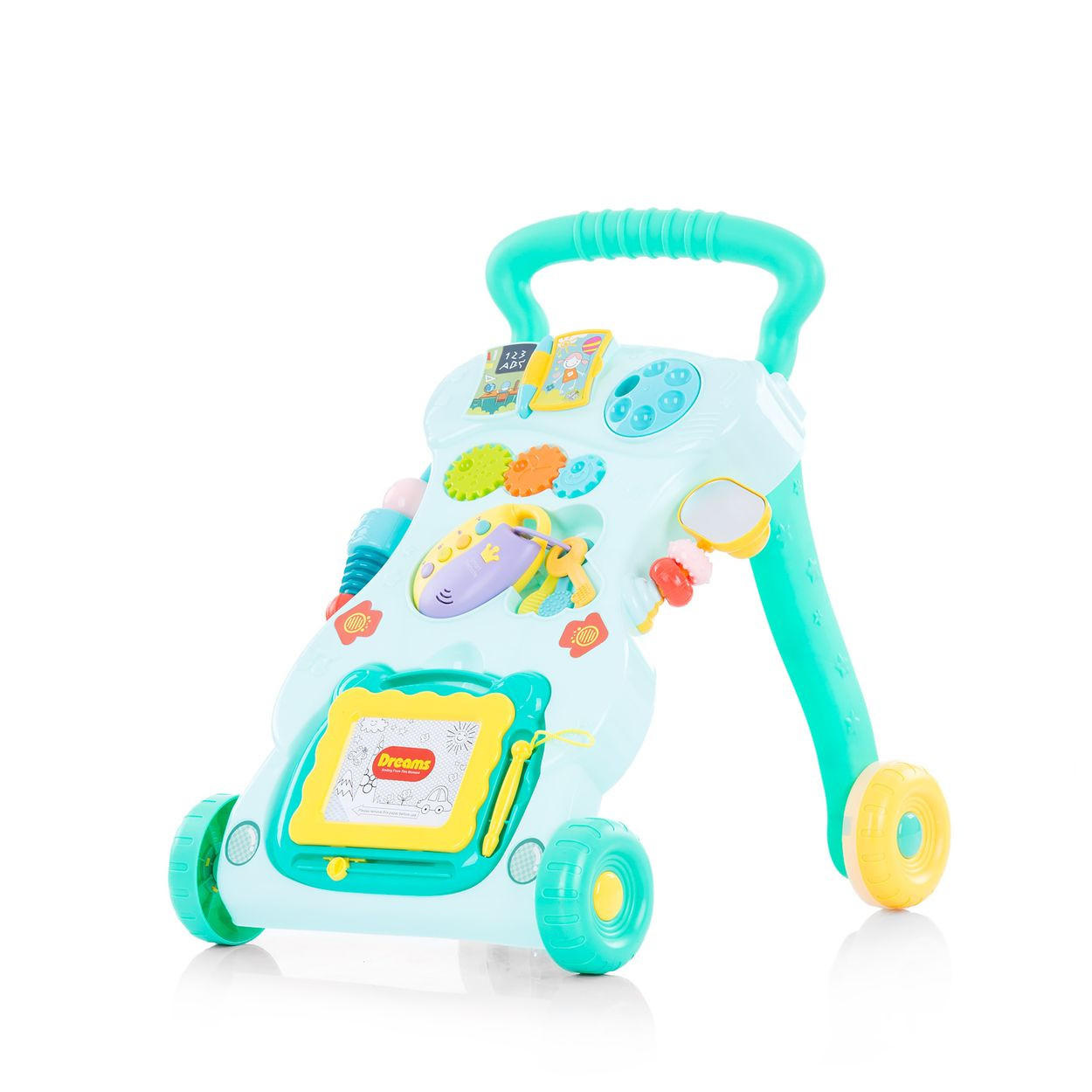 LAUFHILFE Funny grün Spielcenter, Melodien und Geräusche, Zeichenbrett - Grün, Kunststoff (34/46/42cm) - Chipolino