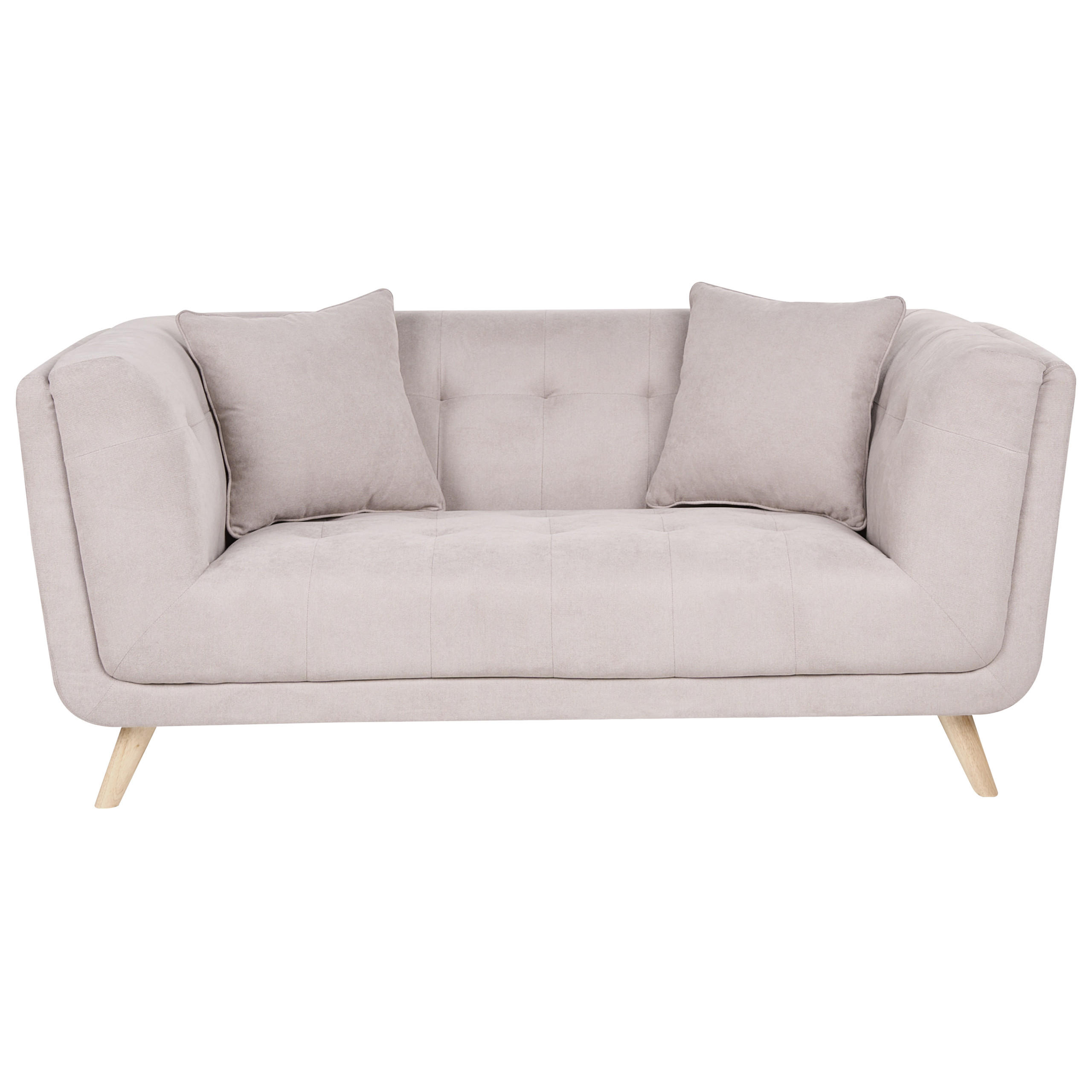 2-SITZER-SOFA Stoff Taupe Habo - Hellbraun, Textil (176/78/72cm) - Beliani