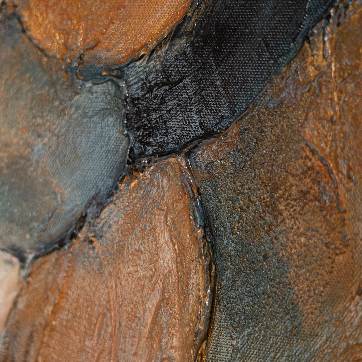 GEMÄLDE Palette des Abends Schattenfugenrahmen Eichefarben 140x100 cm - Eichefarben, Holz (140/100cm) - YS-art gallery
