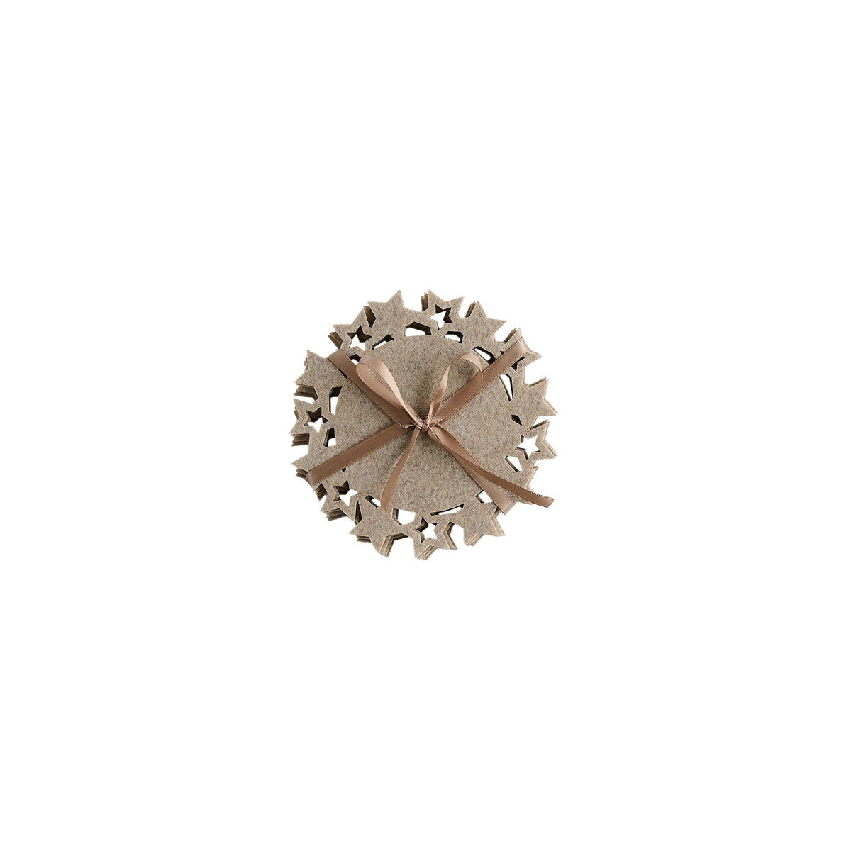 UNTERSETZER-SET Stille - Beige, Textil (12.3/12.3cm) - home&you