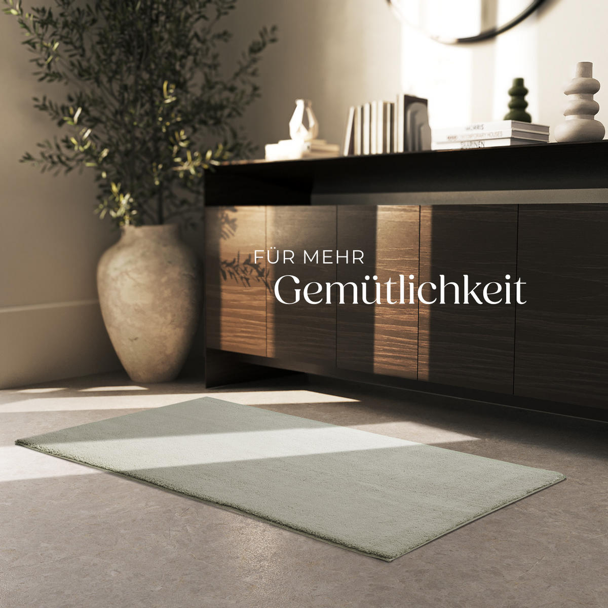 KURZFLORTEPPICH Soft Zone,rutschfeste Unterseite,Sand - Sandfarben, Kunststoff (150/80cm) - tectake
