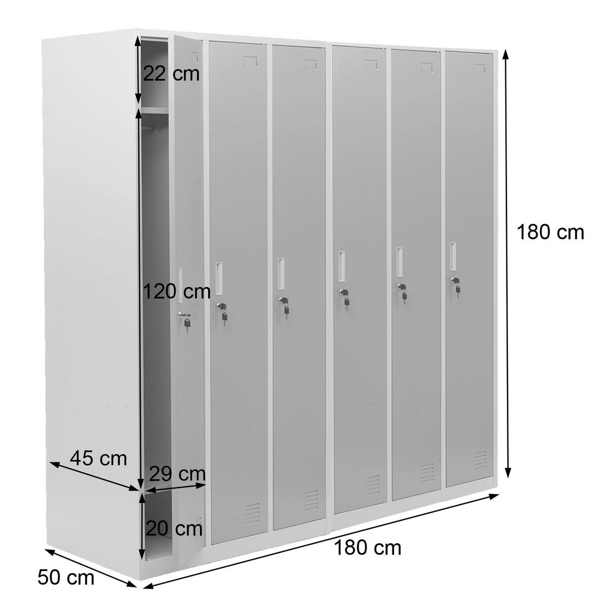 SPIND Saturn HxBxT 180x180x50cm Metall 6 Fächer Grün - Grün, Metall (180/180/50cm) - PROREGAL