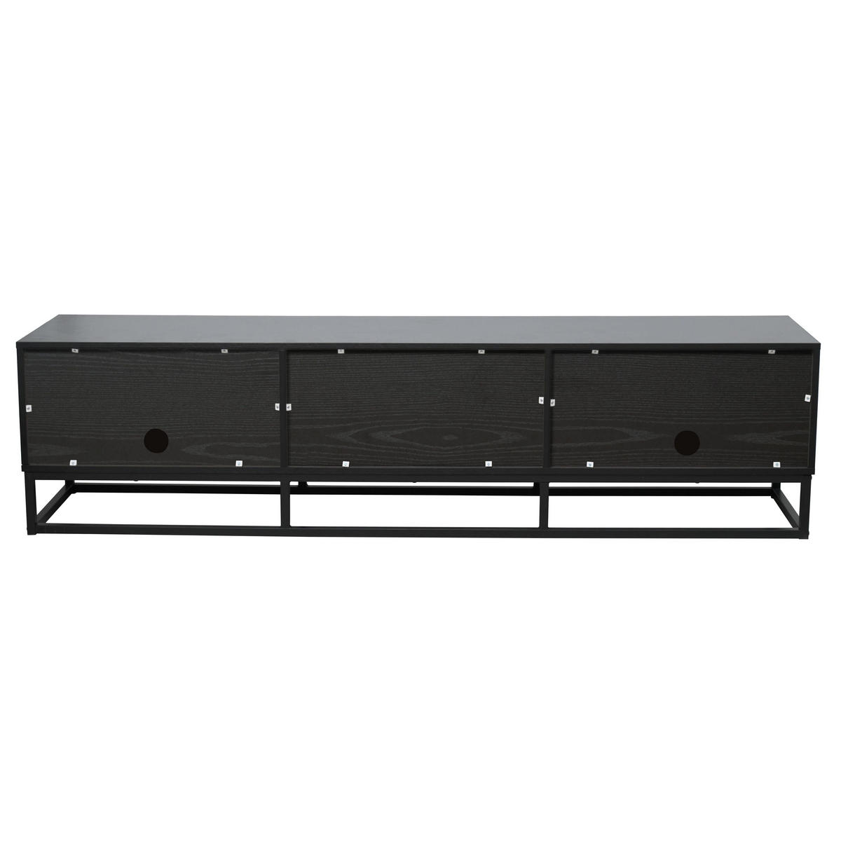 TV-SCHRANK, Schwarz - Schwarz, Holz (40/45/180cm) - Oviala