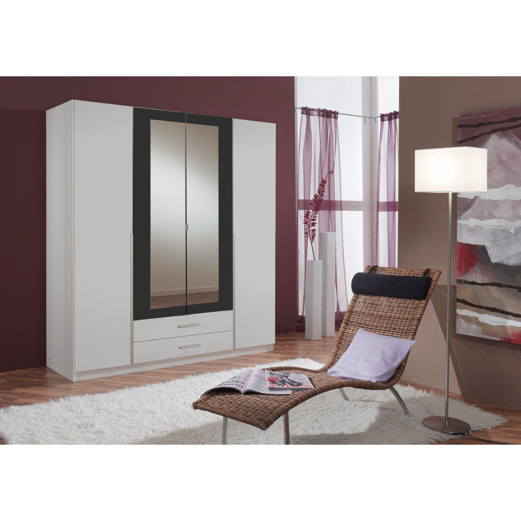 Thumbnail - Drehtürenschrank, Weiß, Holzwerkstoff, 80x200x120 cm, Schlafzimmer, Kleiderschränke, Drehtürenschränke