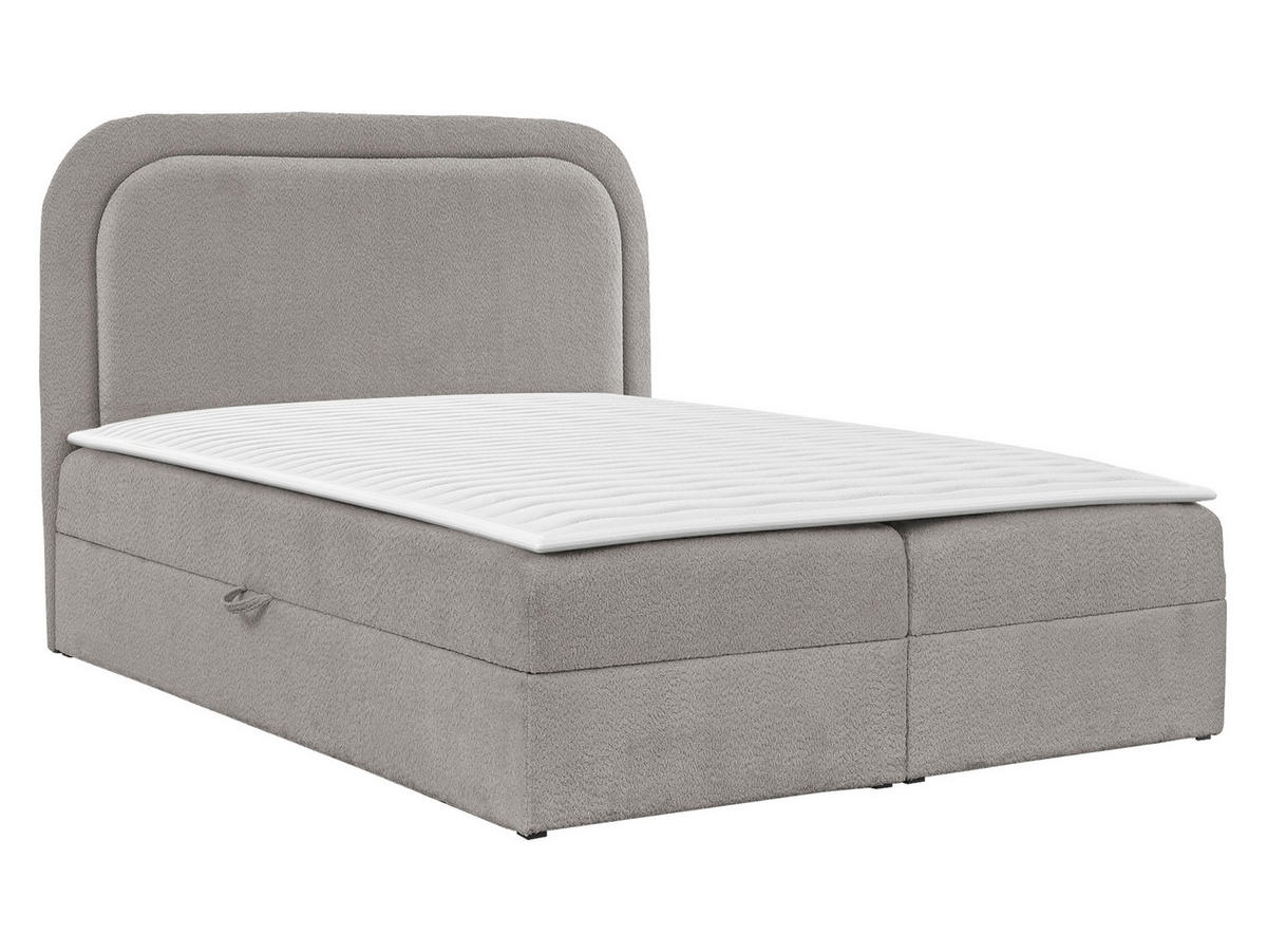 BOXBETT Bonito - Hellgrau/Schwarz, Holz/Holzwerkstoff (200/200cm) - MIRJAN24