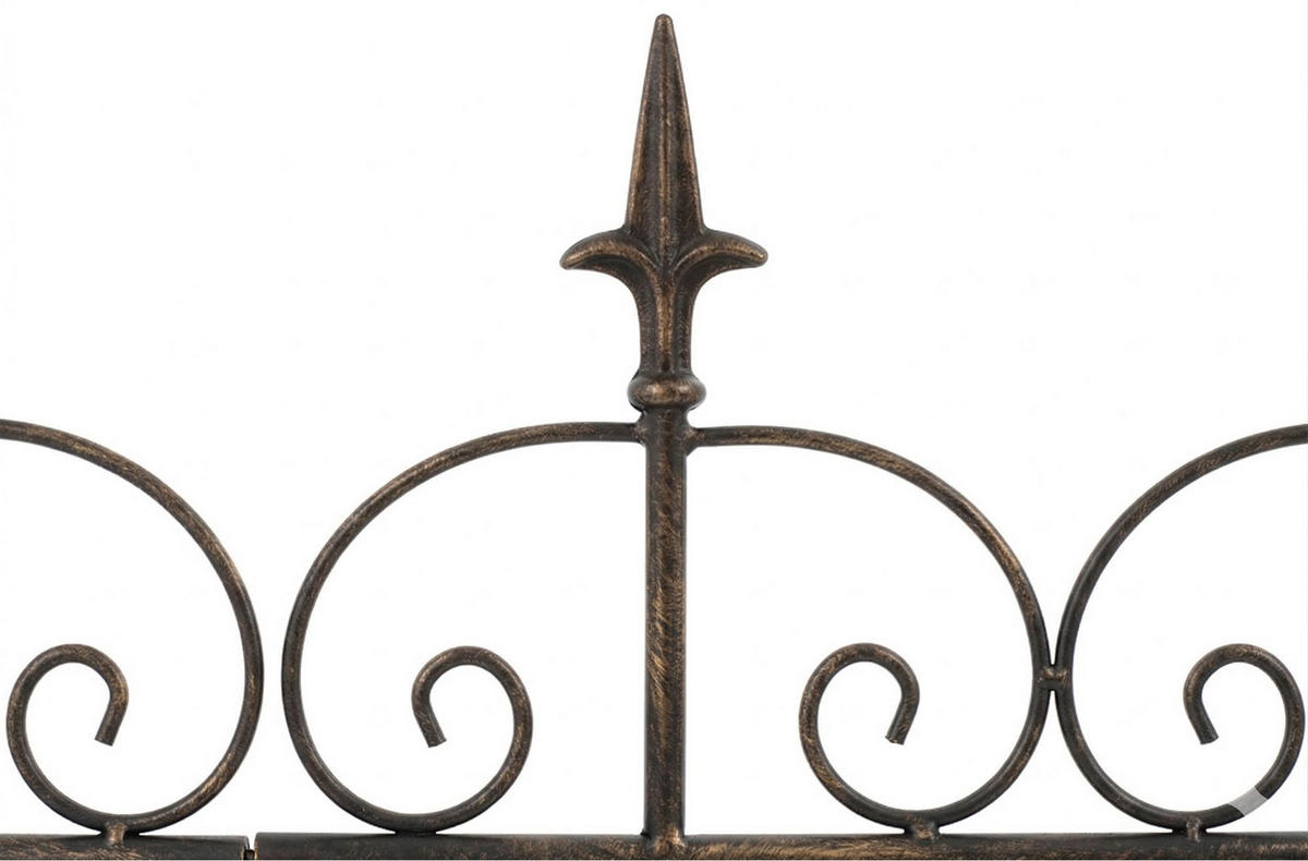 GARTENZAUN Metall Bronze - Bronzefarben, Metall (124/116cm) - CLP