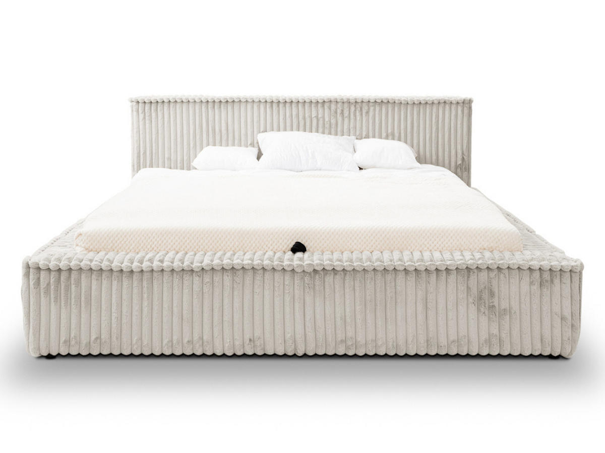 POLSTERBETT Lago 160x200 Hellgrau - Hellgrau, Textil (160/200cm) - Graingold