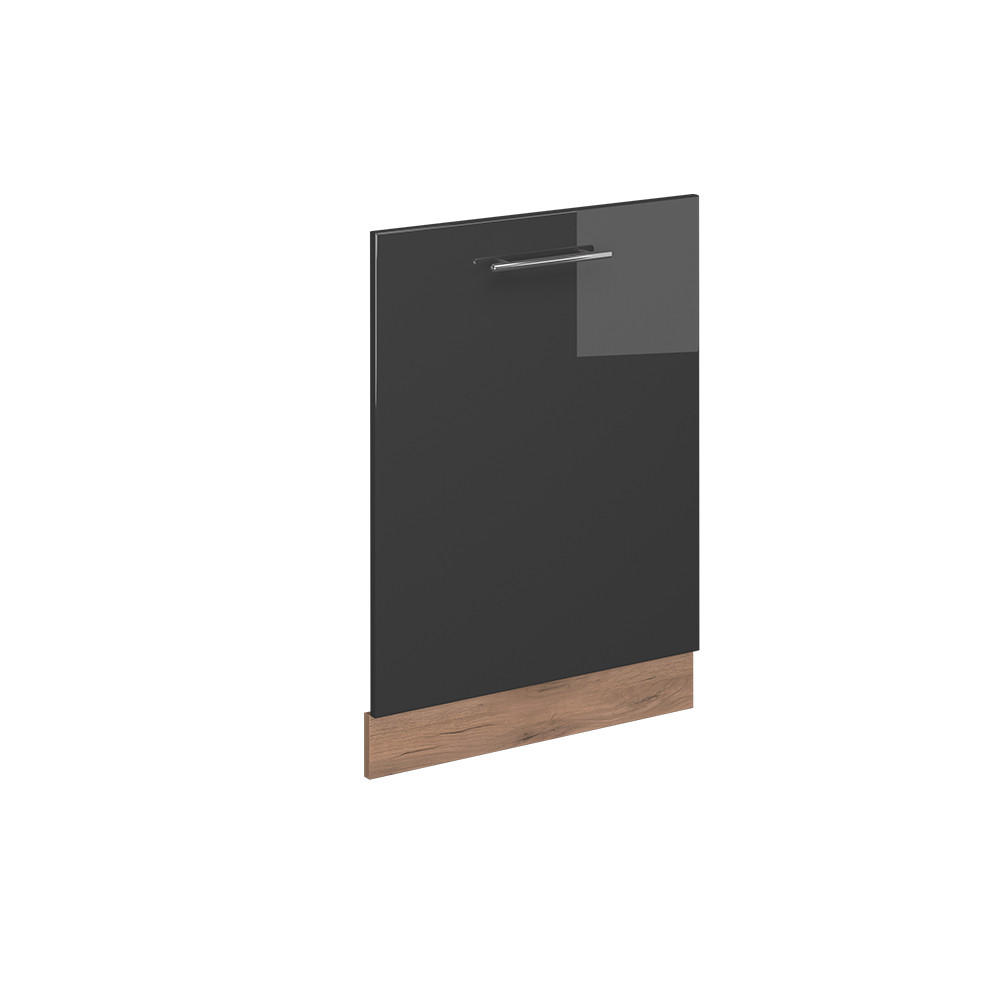 DISKMASKINENS FRONTPANEL Fame-Line Antracit högblank 60 cm utan bänkskiva Svart högglans, Honungsek 81.8/60/1.6 cm