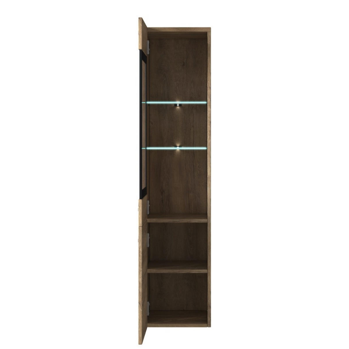 BADEZIMMERSCHRANK Rio mit 2 Türen Braun Eiche - 30 x 30 x 130 cm - Eichefarben/Braun, Holz (30/131/30cm) - Badplaats