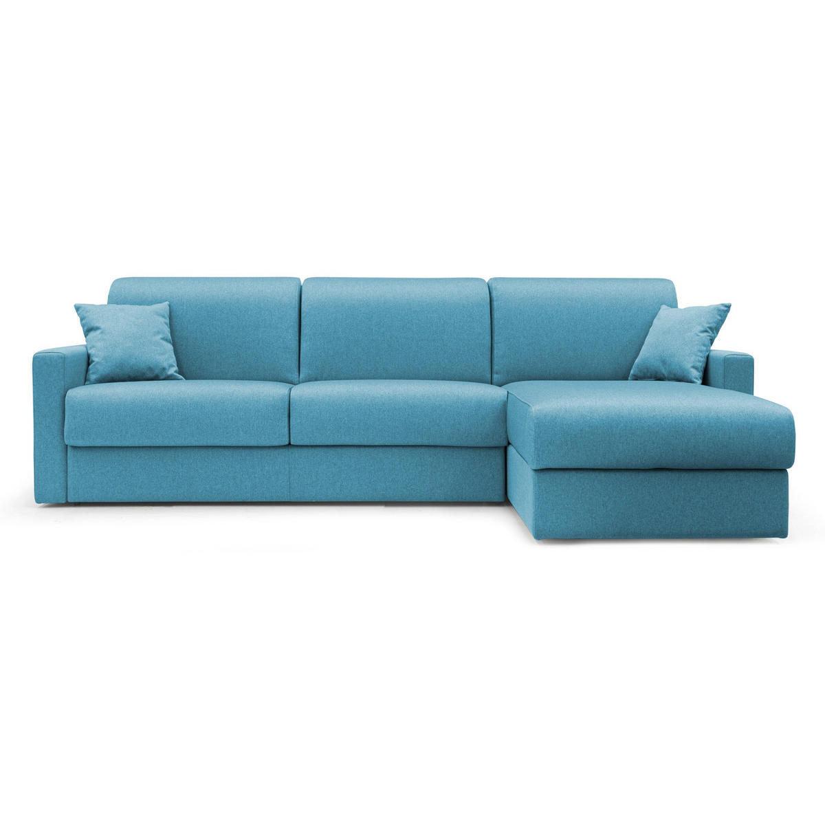 ECKSOFA RECHTS Chris - Hellblau, Textil (268/96cm) - Divani.store