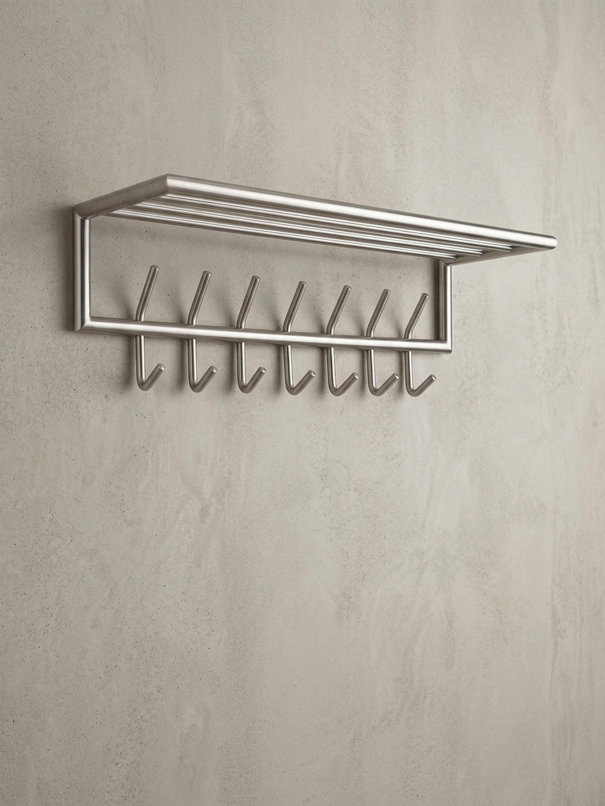 WANDGARDEROBE Metall Silber Modern mit Aufbewahrungsmöglichkeiten - Silberfarben, Metall (75/29/30cm) - KADIMA DESIGN