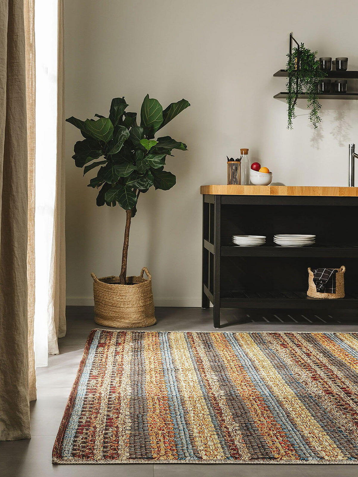TEPPICH In- & Outdoor-Teppich Kenya Bunt - Multicolor, Kunststoff/Textil (240/1cm) - KUNSTLOFT