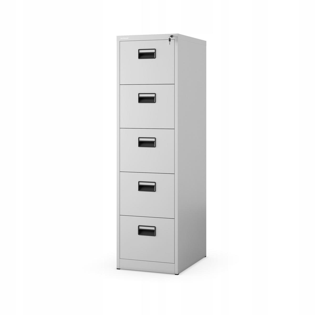 AKTENSCHRANK mit 5 Schubladen SARA V5 - Grau, Metall (46/162/62cm) - Jan Nowak