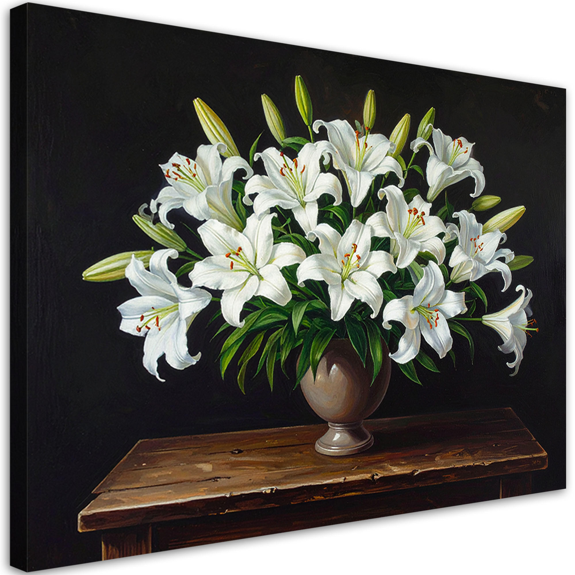 LEINWANDBILD Blumen 60x40cm - Weiß, Textil (60/40cm) - Feeby