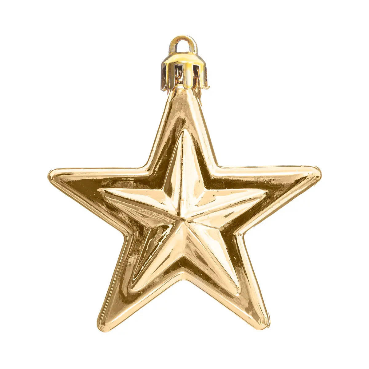 WEIHNACHTSBAUMSCHMUCK Sterne Kunststoff 6er-Set - Multicolor, Kunststoff (3/6.5/6.3cm) - Atmosphera Createur d´interieur