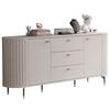 KOMMODE geriffelt, mit drei Schubladen, Kaschmir - Kaschmir, Holzwerkstoff (190/81/40cm) - Idohome