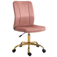 DREHSTUHL DE-11664 Samt Rosa mit Goldgestell - Roségold, Textil (60/102/56cm) - ComfortXL