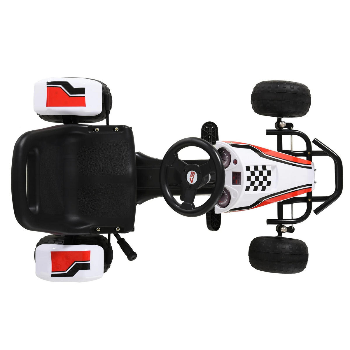 GOKART 35Kg 3-8 JAHRE Schwarz - Weiß, Metall (104/66/57cm) - Jamb