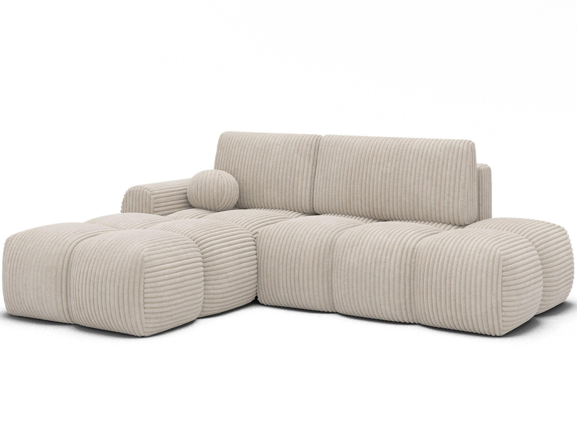 ECKSOFA VITTARIO mit Schlaffunktion & Bettkasten – Modernes L-Sofa 227 cm, inklusive Kissen - Weiß, Kunststoff (227/95cm) - Wohnideebilder