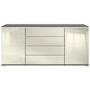 SIDEBOARD Faro Creme Hochglanz - Creme, Holzwerkstoff (166.5/75.5/35cm) - Vladon
