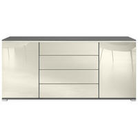SIDEBOARD Faro Creme Hochglanz - Creme, Holzwerkstoff (166.5/75.5/35cm) - Vladon
