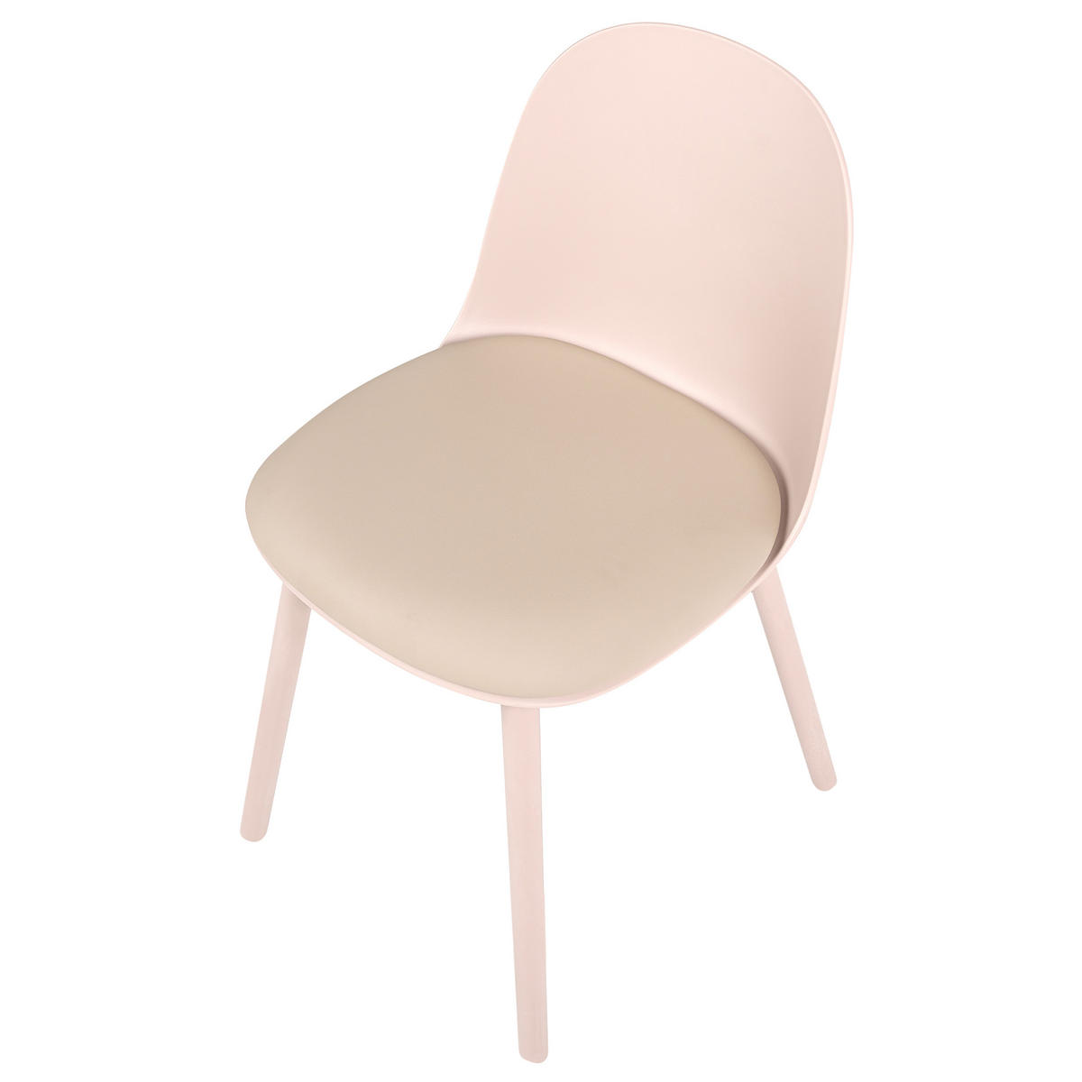 SCAUN DE BUCĂTĂRIE set de 2 piele ecologică bej Ankeny - bej, material plastic (46/80/48cm) - Beliani