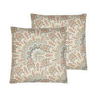 DEKOKISSEN 2er-Set Bunt 45/45 cm Vriesea - Multicolor, Textil (45/45cm) - Beliani