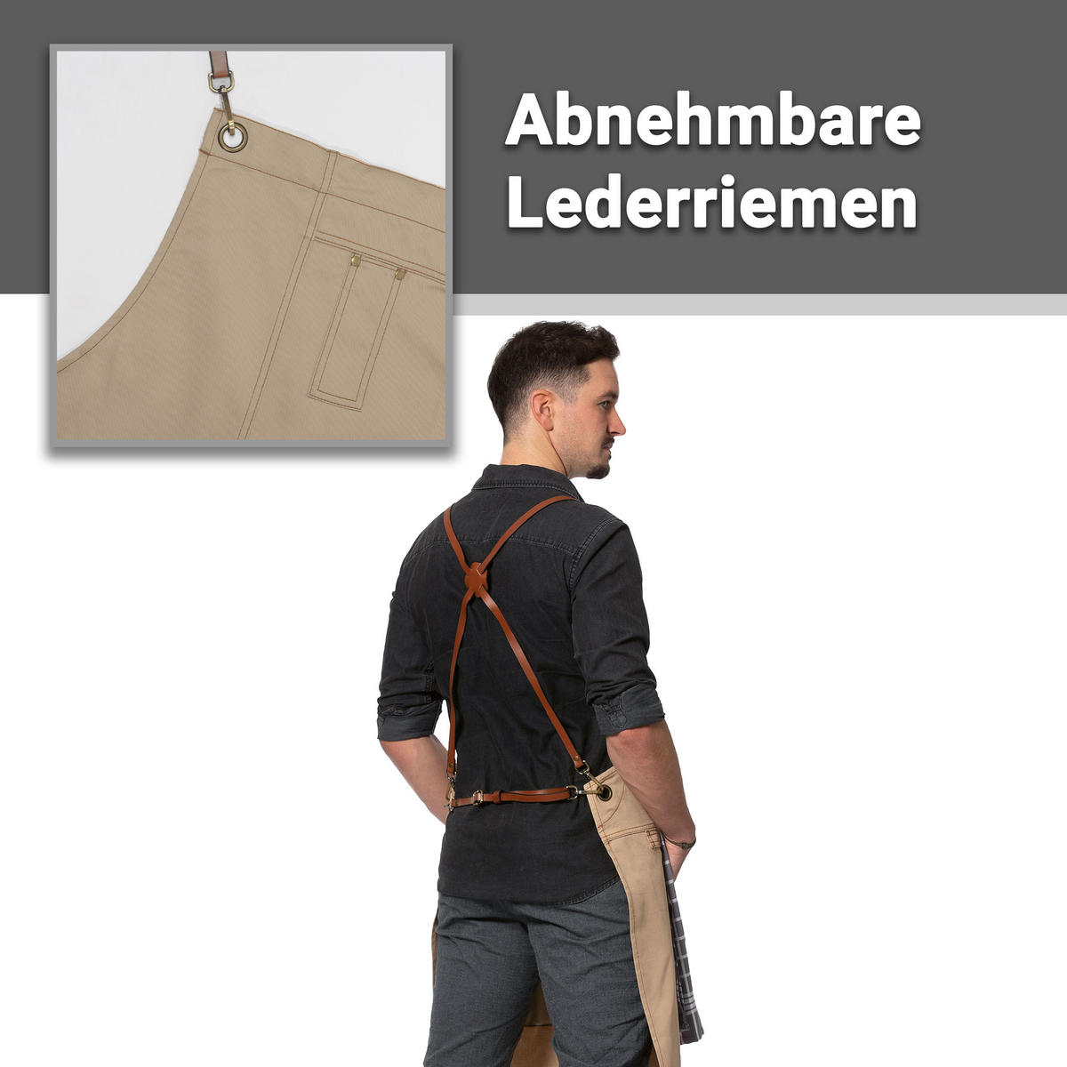 SCHÜRZE , 100% Baumwolle, Beige - Beige, Textil (70/95cm) - Zollner