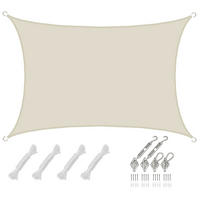 SONNENSEGEL Wasserdicht 400/300 cm Beige - Beige, Kunststoff (300/400cm) - Amanka