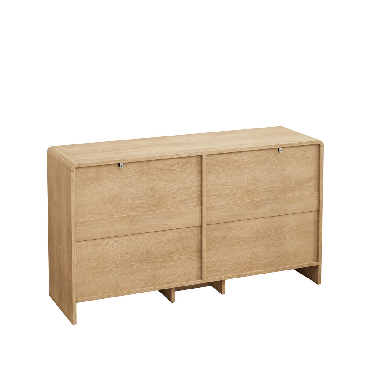 SIDEBOARD 120/35/92 cm aus Spanplatte mit 3 Türen, 1 Schublade und Metallgriffen, Weiß - Weiß, Holzwerkstoff (120/92/35cm) - Redom