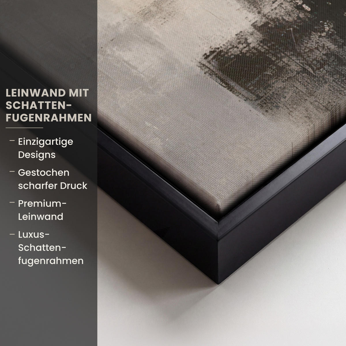 LEINWAND Bilder mit Rahmen - Abstrakt - Kunst - Grau - 50x70 - Hellgrau, Textil (50/70cm) - MuchoWow