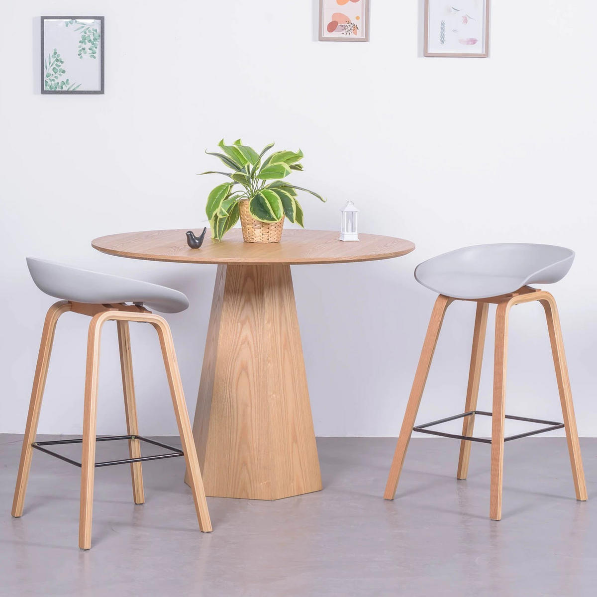 HOCKER Kunststoff Hellgrau - Hellgrau, Kunststoff (49/76/45cm) - Nest Dream
