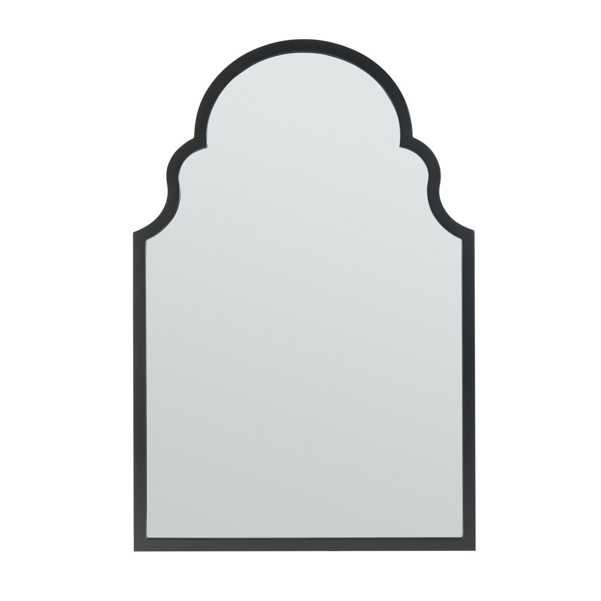 WANDSPIEGEL Hämeenkyrö - Schwarz, Glas/Holzwerkstoff (60/2/90cm) - [en.casa]