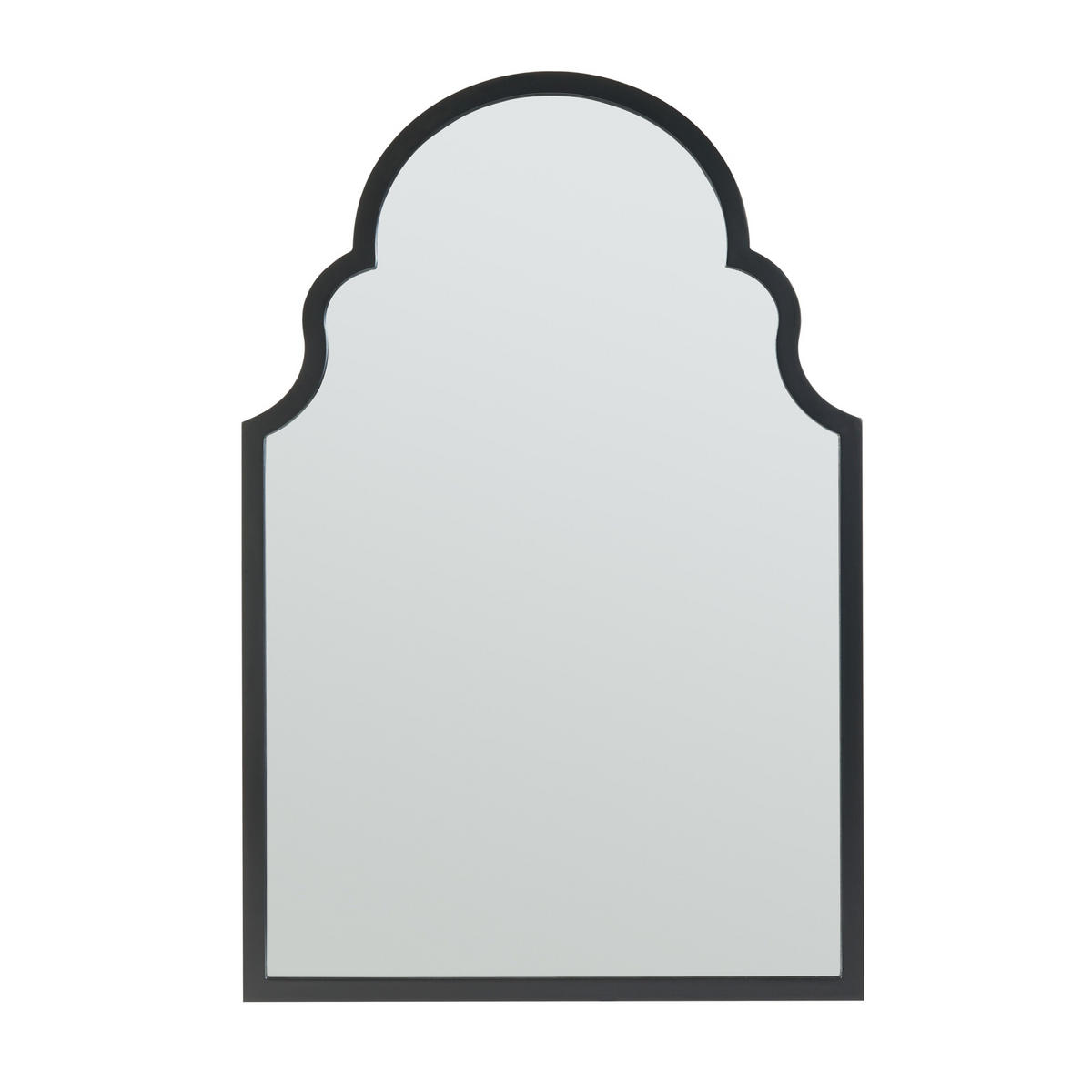 WANDSPIEGEL Hämeenkyrö - Schwarz, Glas/Holzwerkstoff (60/2/90cm) - [en.casa]