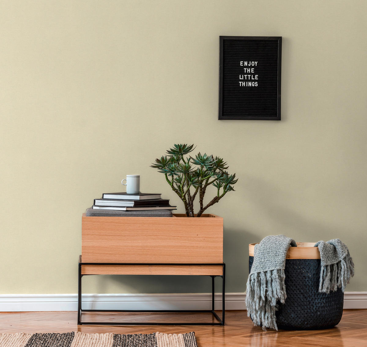 VLIESTAPETE Unis, creme, Textiloptik, A.S. Création 306881 - Beige/Creme, Papier (530/10050cm) - KUNSTLOFT